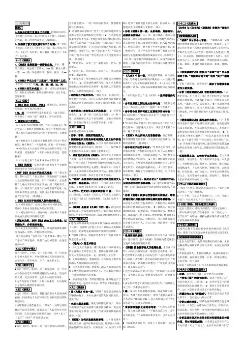 00532-中国古代文学作品选(一)必过笔记---完全版[1]