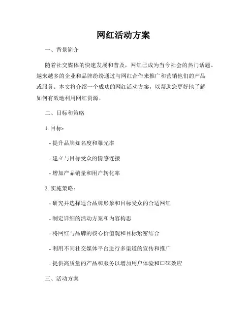 网红活动方案