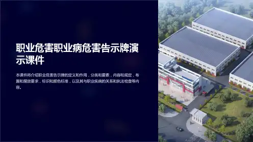 职业危害职业病危害告示牌演示课件