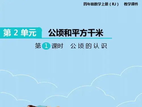 人教版四年级上册数学公顷的认识课件PPT