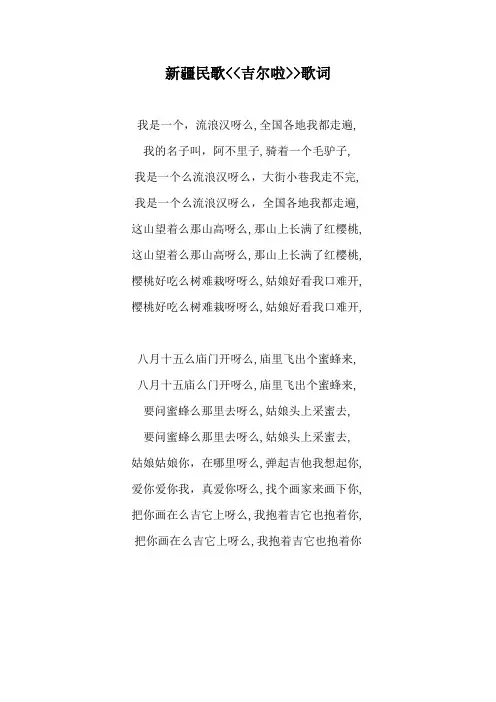 新疆民歌《吉尔拉》或《英孜》VG