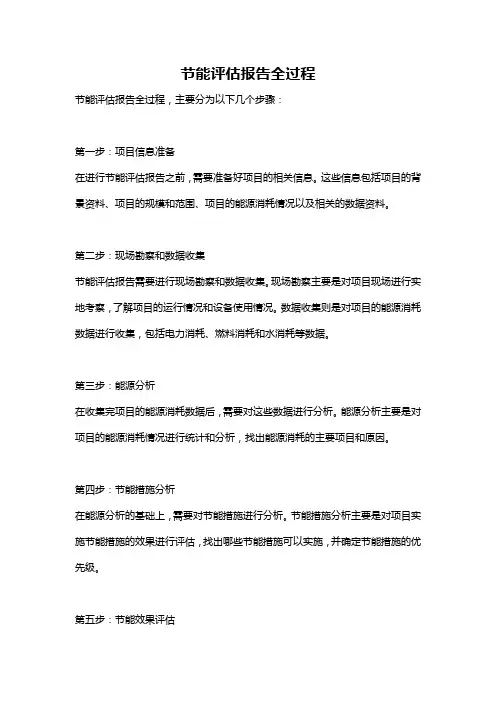 节能评估报告全过程