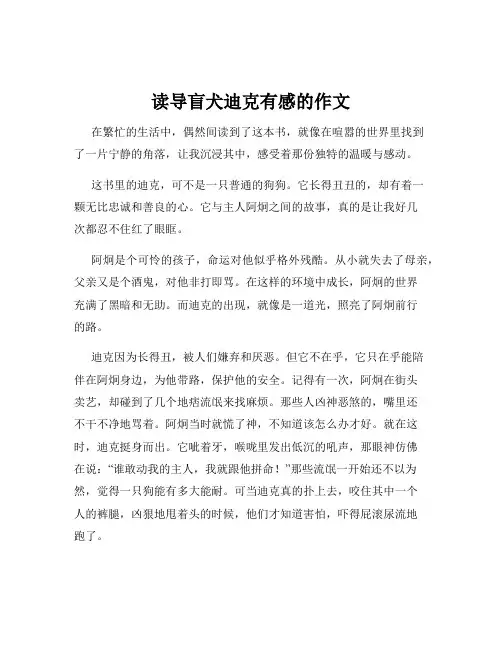 读导盲犬迪克有感的作文
