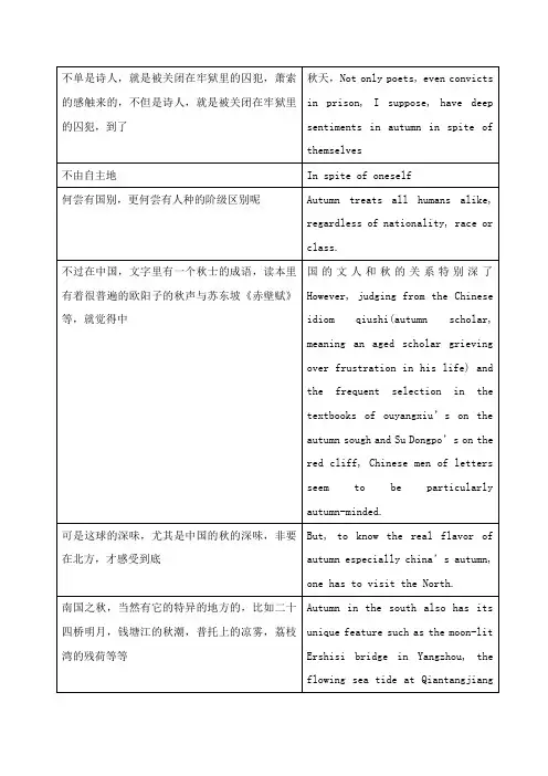 翻译张培基现代散文精选翻译