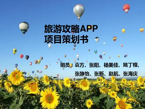 旅游攻略APP策划书PPT课件