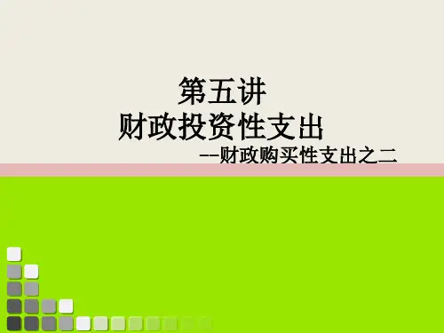 财政学5讲 财政投资性支出