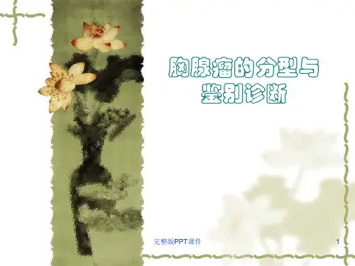 胸腺瘤ppt课件