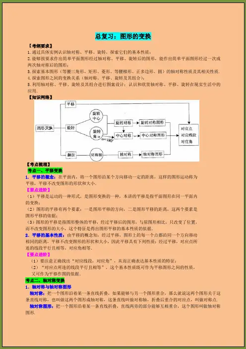 九年级数学专题复习图形的变换