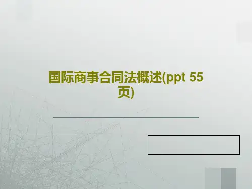国际商事合同法概述(ppt 55页)共57页PPT