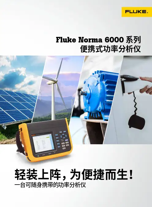 福禄克 Norma 6000 系列 便携式功率分析仪 产品说明书