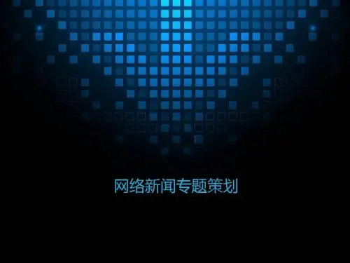 网络新闻专题策划