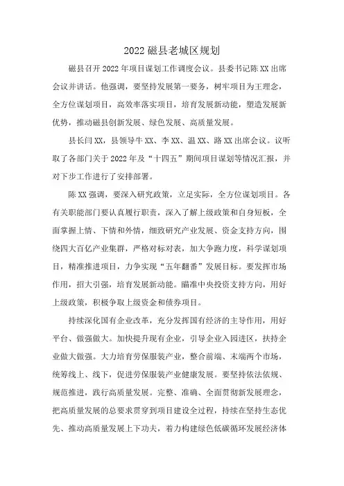 2022磁县老城区规划