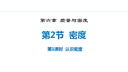 人教版八年级物理上册《密度》质量与密度PPT教学课件(第1课时)