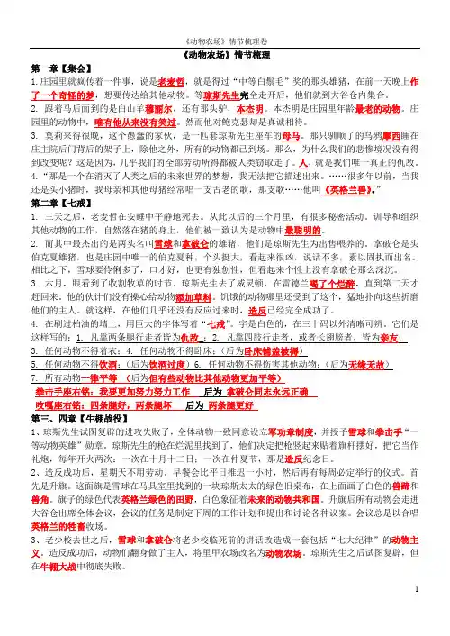 《动物农场》情节梳理卷