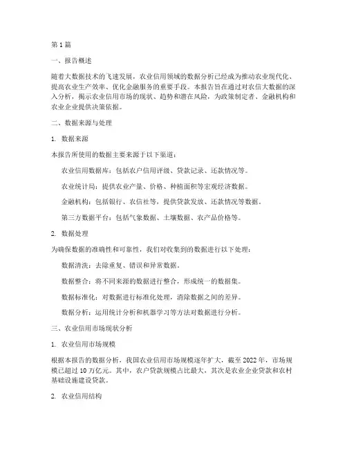农信大数据分析报告范文(3篇)