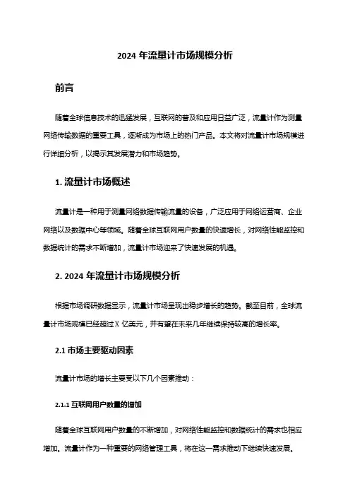 2024年流量计市场规模分析