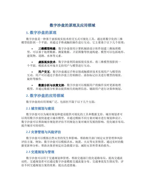 数字沙盘的原理及应用领域
