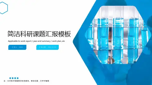 科研课题PPT模板
