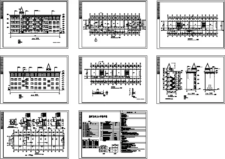某地区小学教学楼建筑方案详图