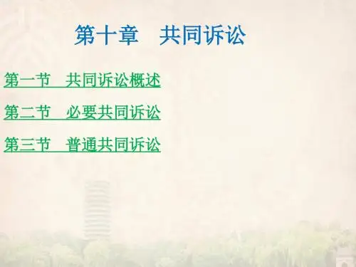 《民事诉讼法学》第八章 共同诉讼