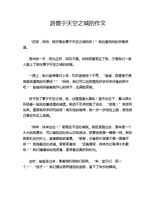游景宁天空之城的作文