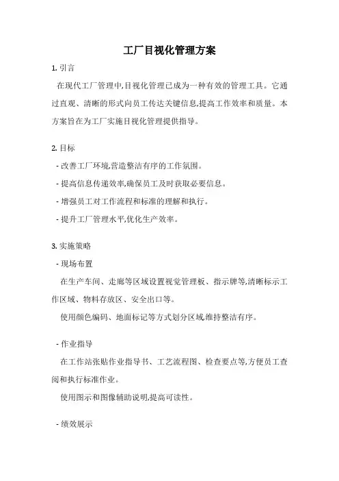 工厂目视化管理方案