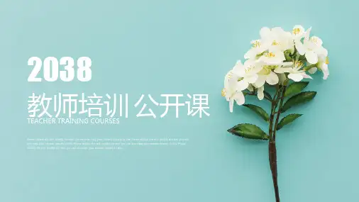 教师培训公开课PPT课件