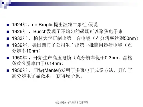 高分辨透射电子显微术优秀课件.ppt