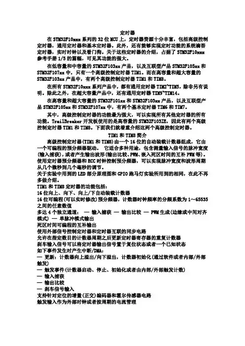 stm32   定时器的相关寄存器