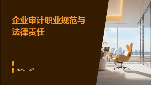 企业审计职业规范与法律责任