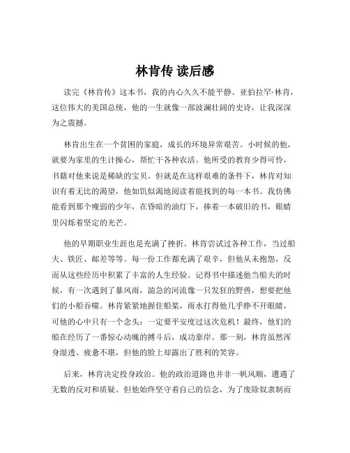 林肯传 读后感