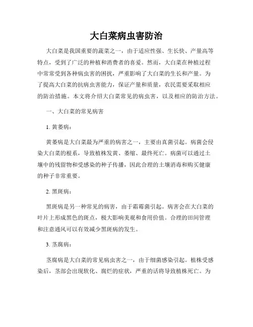 大白菜病虫害防治