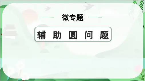 2024年中考数学总复习第一部分考点精讲第六单元圆微专题辅助圆问题