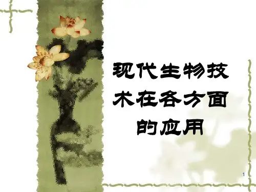 (推荐)《现代生物技术应用》PPT课件