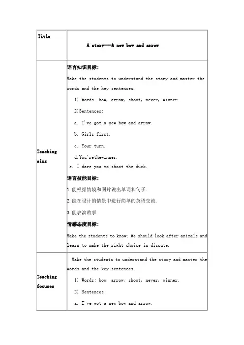 最新人教版新起点英语小学人教新起点四年级下册《Unit 5 Free Time 》公开课教学设计 (1)