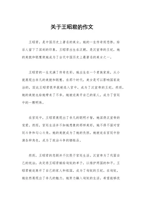 关于王昭君的作文