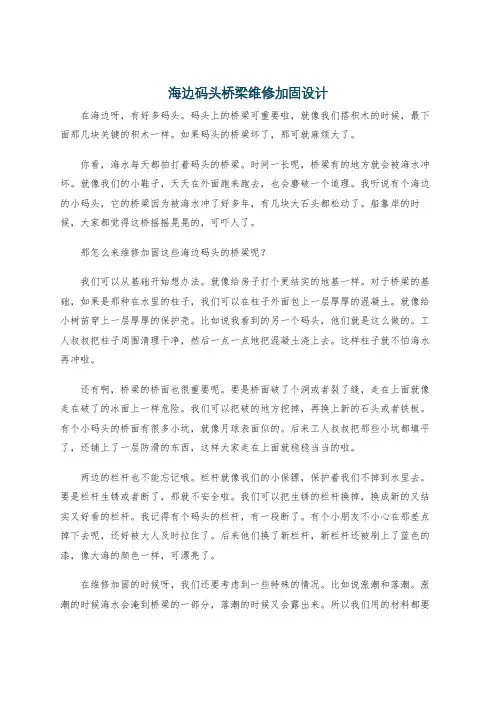 海边码头桥梁维修加固设计