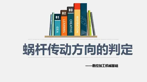 中职高教版《数控加工机械基础》蜗杆传动方向的判定课件