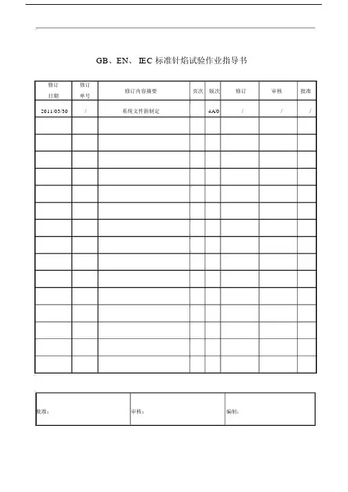电气绝缘材料针焰试验作业指导书.doc
