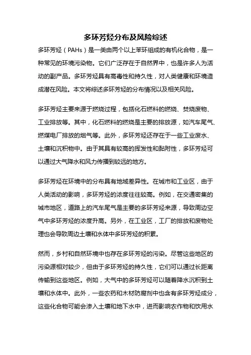 多环芳烃分布及风险综述