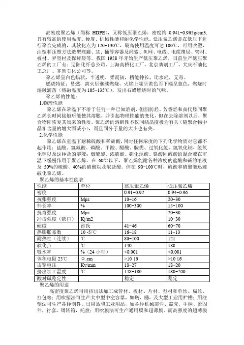 高密度聚乙烯