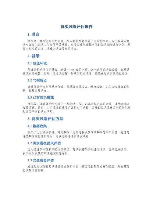 防洪风险评估报告