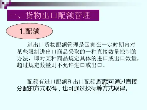出口配额与许可证管理