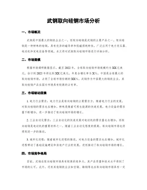 武钢取向硅钢市场分析