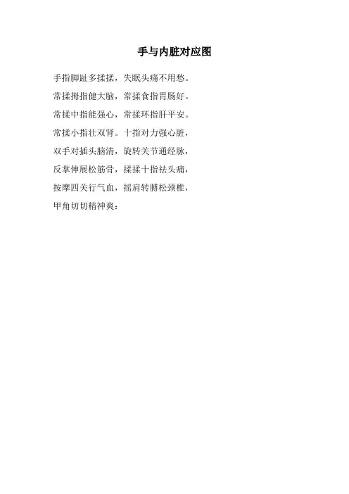手与内脏对应图