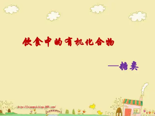 饮食中的有机化合物：糖类