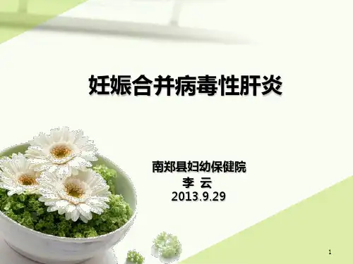 妊娠合并病毒性肝炎PPT课件