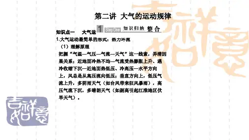 高考地理大气的运动规律