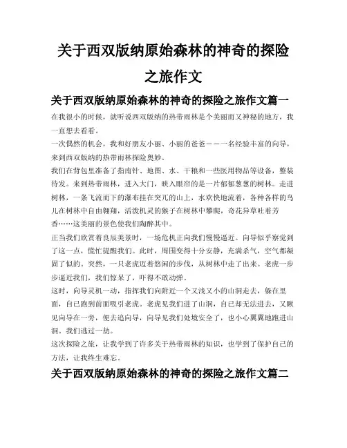 关于西双版纳原始森林的神奇的探险之旅作文