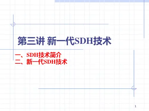 光传输系统与新一代SDH技术